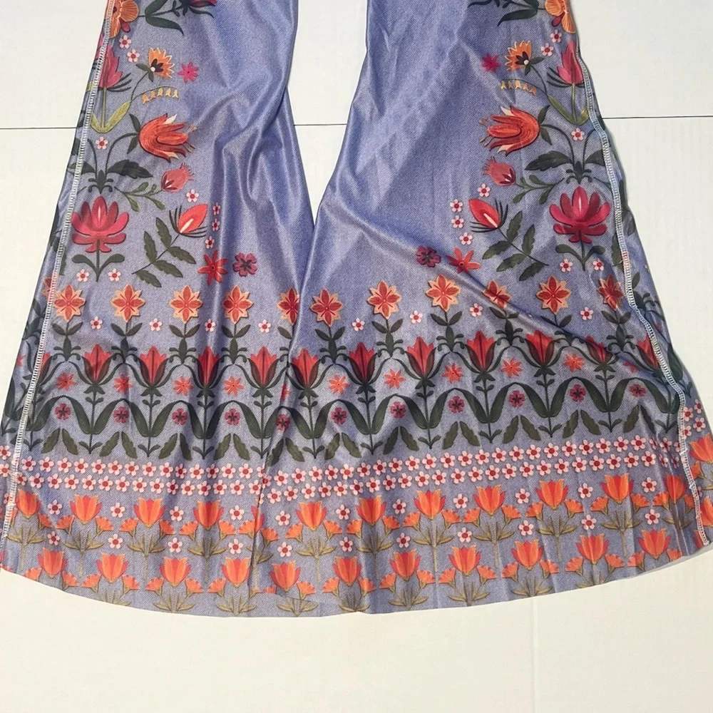 •YOGA DEMOCRACY• High Waist Bell Bottoms 2.0 Leggings in Lavender Love Size L - Picture 6 of 13